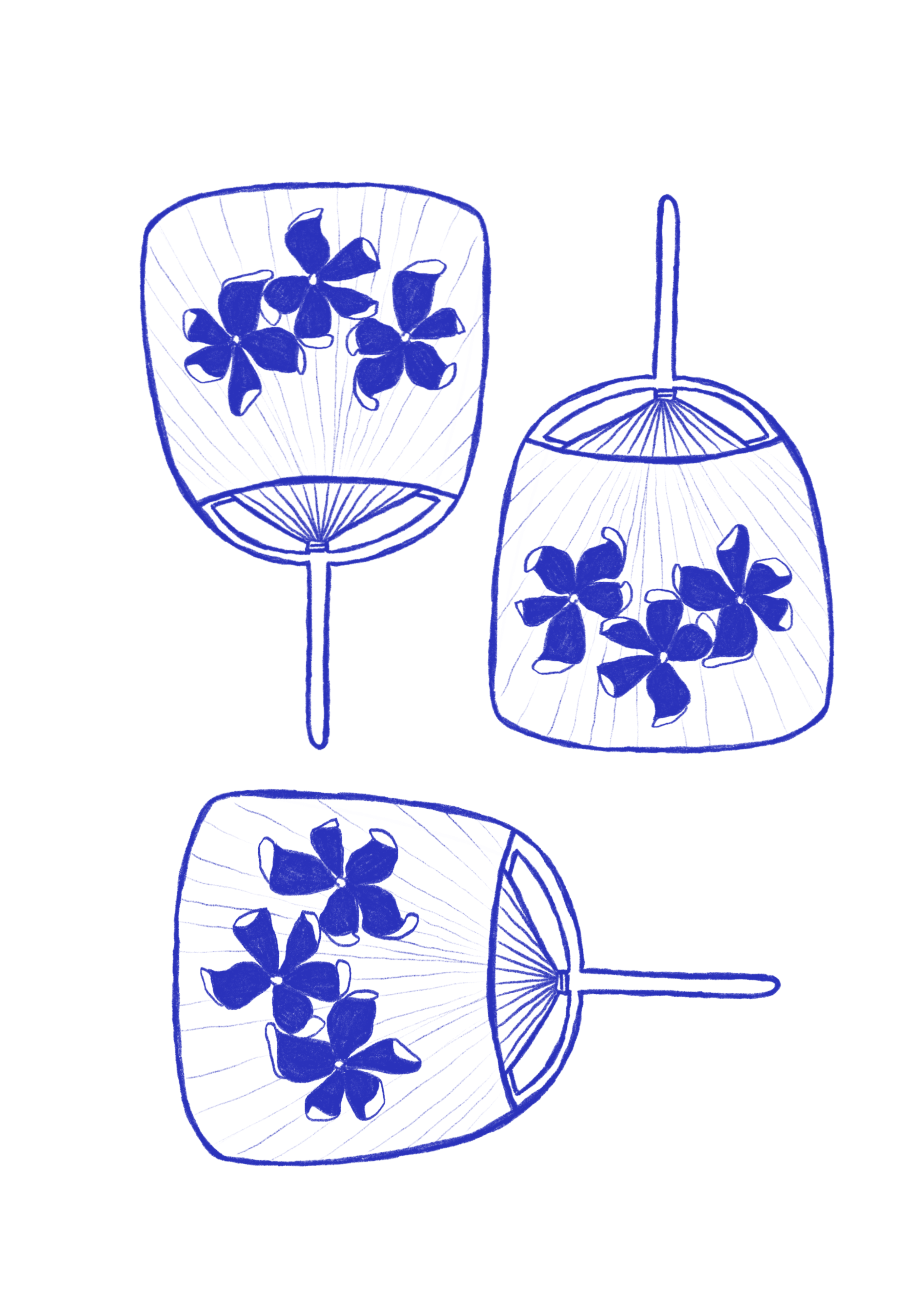 Fan Triptych Print